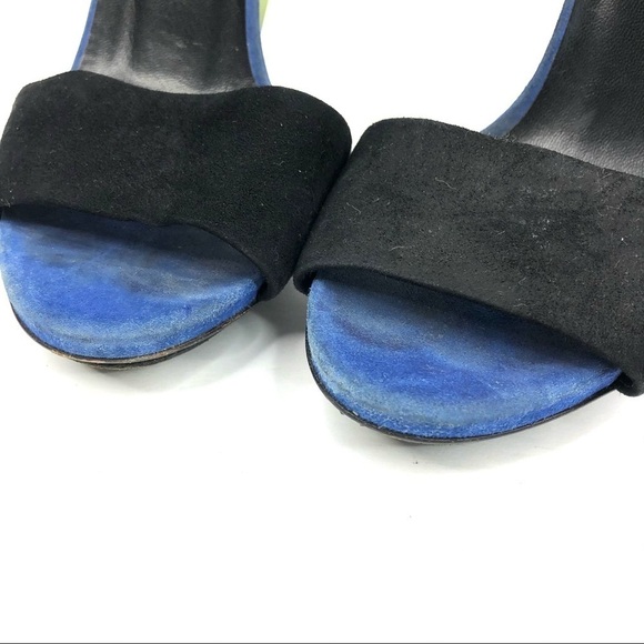 Gucci green blue suede prism heels authentic 36.5 - Picture 12 of 16